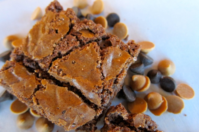Double Chocolate Chip Peanut Butter Chip Brownies